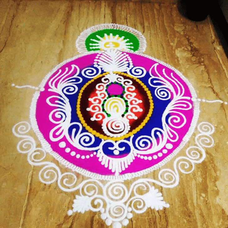 Lovely Varuthini Ekadashi Rangoli Design