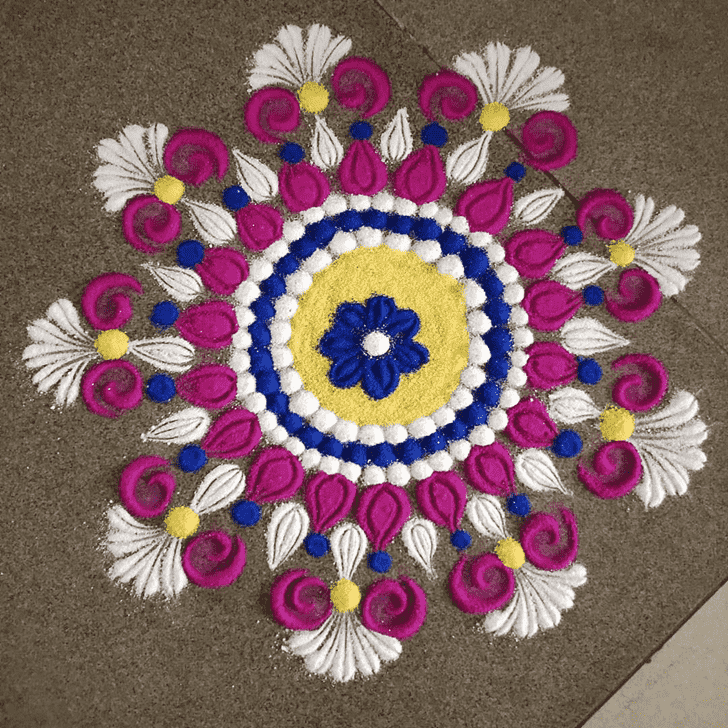 Hard Vasant Panchami Rangoli