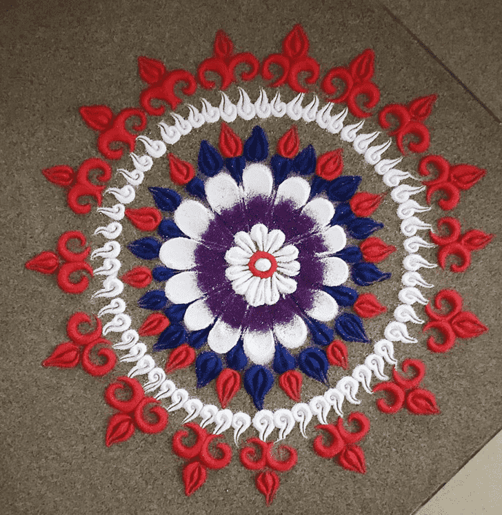 Exquisite Vasant Panchami Rangoli