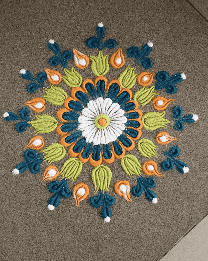 Fetching Vasant Panchami Rangoli