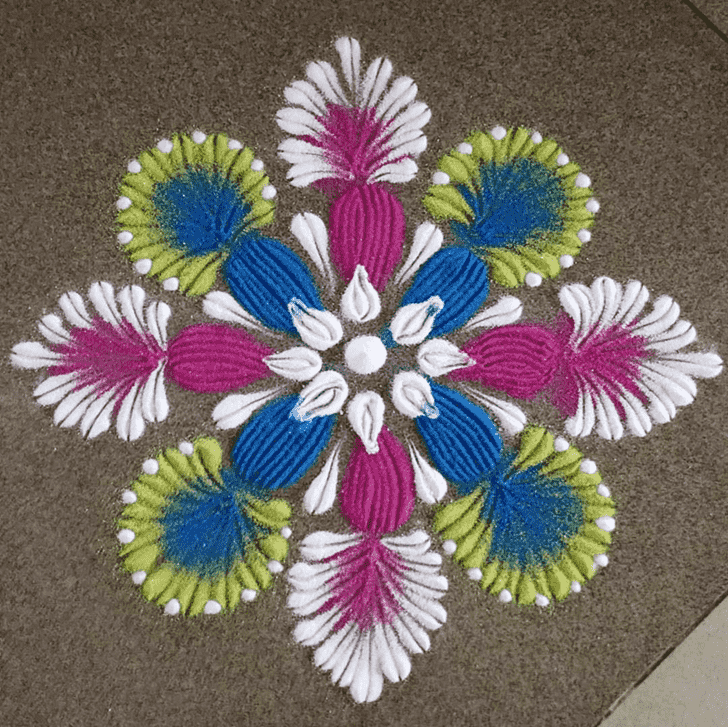 Gorgeous Vasant Panchami Rangoli