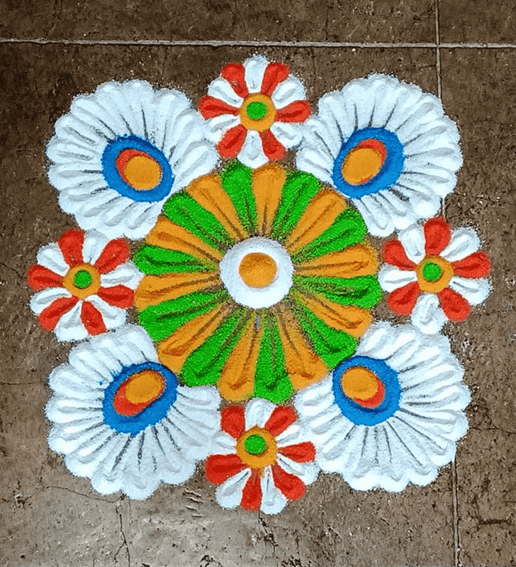 Grand Vasant Panchami Rangoli