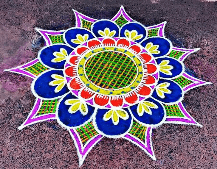 Inviting Vasant Panchami Rangoli