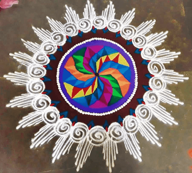 Magnetic Vasant Panchami Rangoli