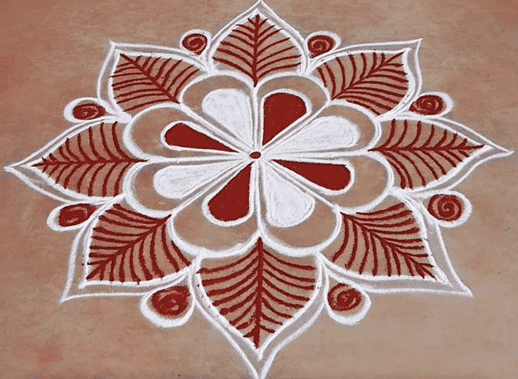 Ravishing Vasant Panchami Rangoli