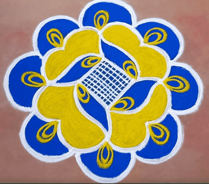 Refined Vasant Panchami Rangoli