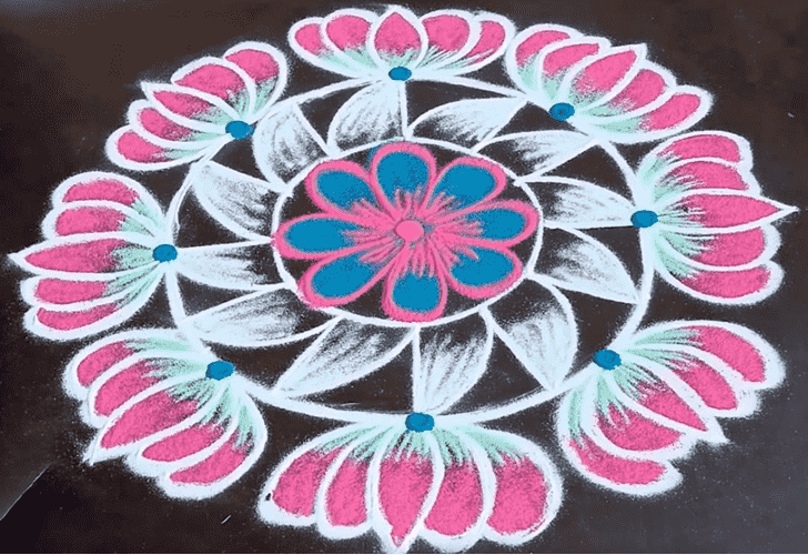 Resplendent Vasant Panchami Rangoli