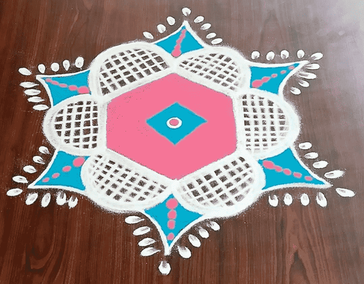 Slightly Vasant Panchami Rangoli