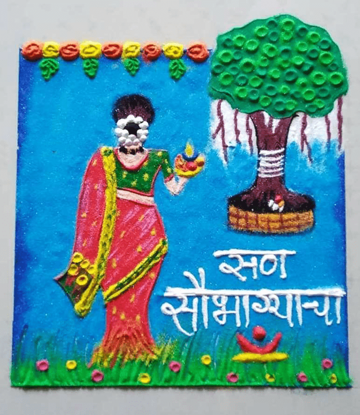 Enthralling Vat Purnima Rangoli