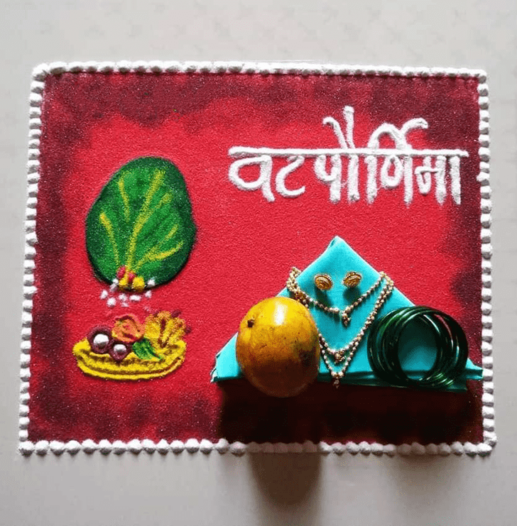 Enticing Vat Purnima Rangoli