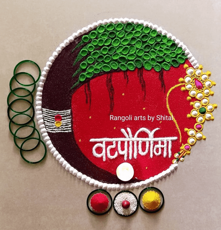 Gorgeous Vat Purnima Rangoli