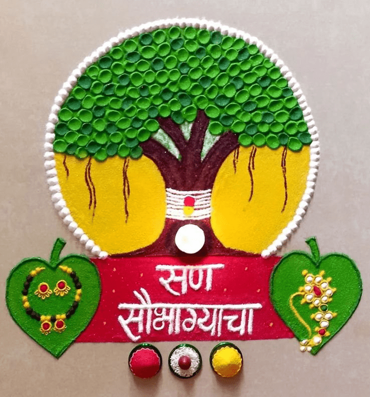 Graceful Vat Purnima Rangoli