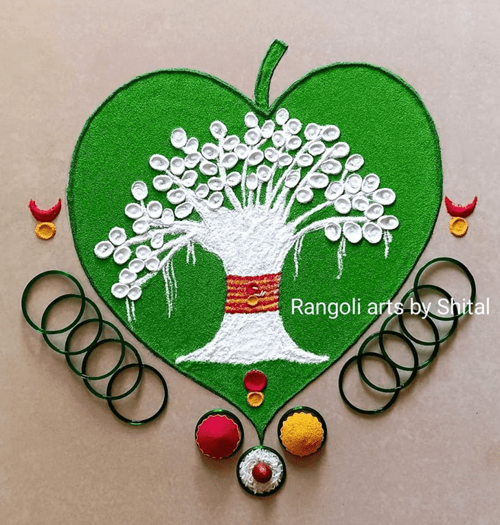 Awesome Vat Purnima Rangoli