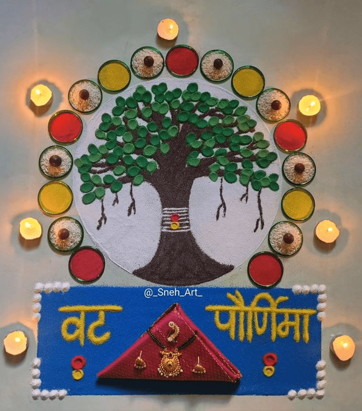 Radiant Vat Purnima Rangoli