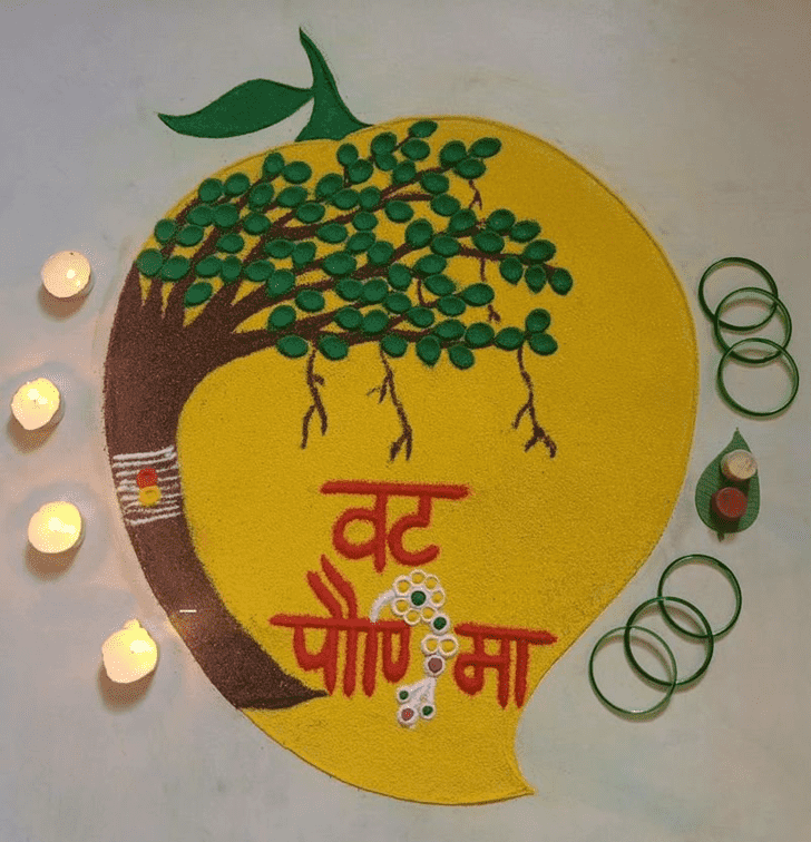 Ravishing Vat Purnima Rangoli