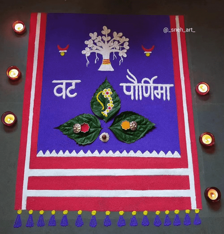 Refined Vat Purnima Rangoli