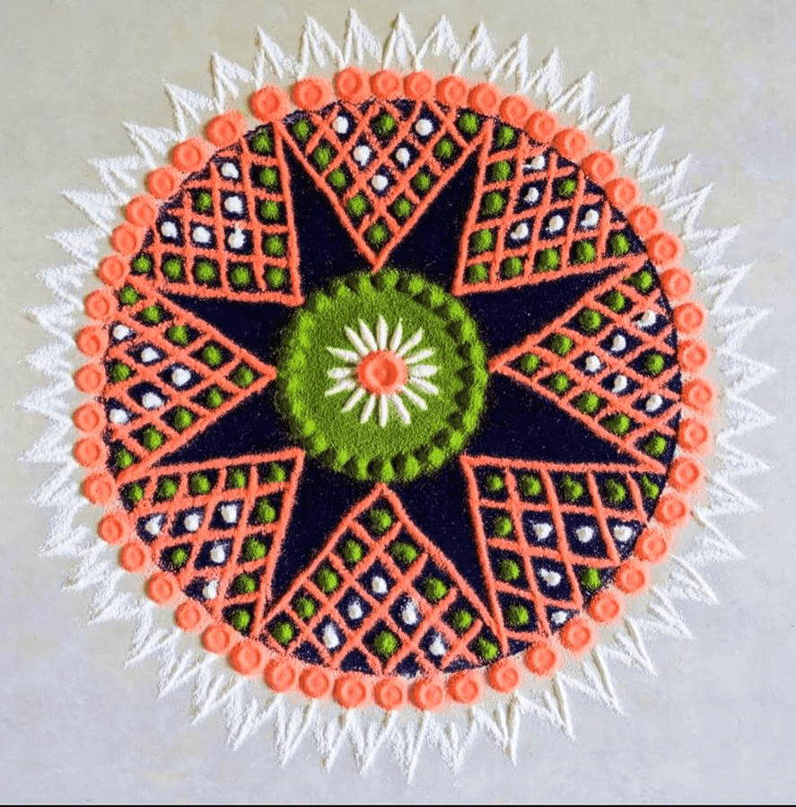 Delicate Vat Savitri Purnima Rangoli