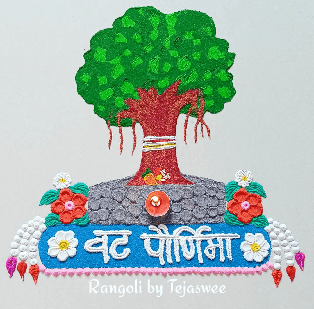 Magnificent Vat Savitri Purnima Rangoli