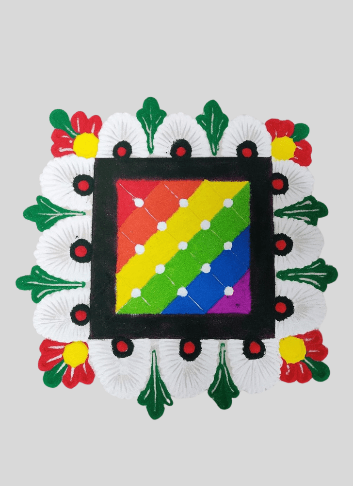 Lovely Vibrant Rangoli Design