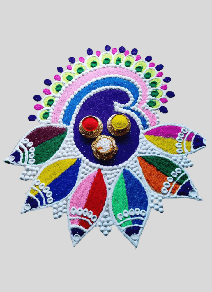 Shapely Vibrant Rangoli