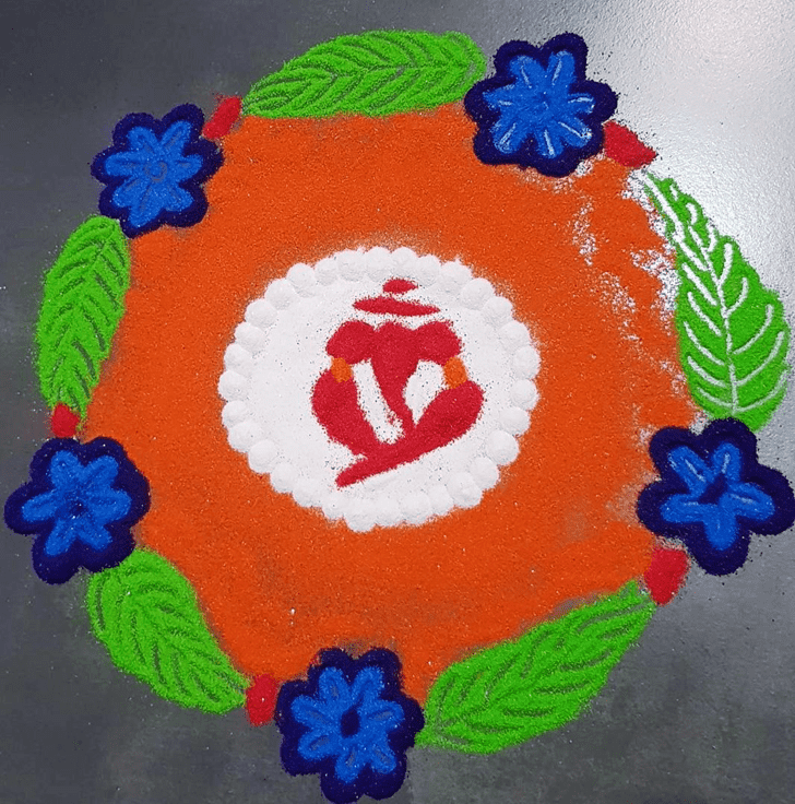 Gorgeous Vighnaraja Rangoli