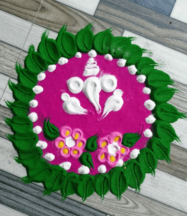 Magnetic Vighnaraja Rangoli