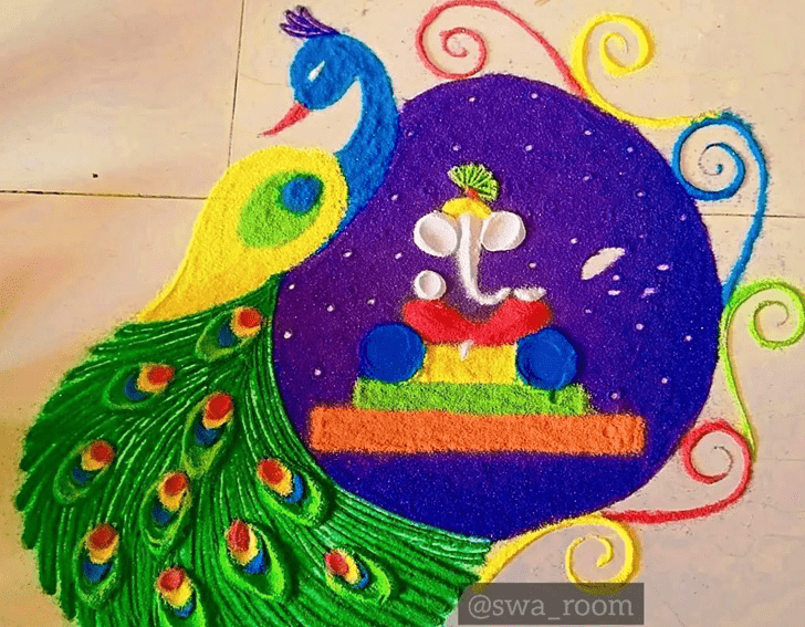 Mesmeric Vighnaraja Rangoli