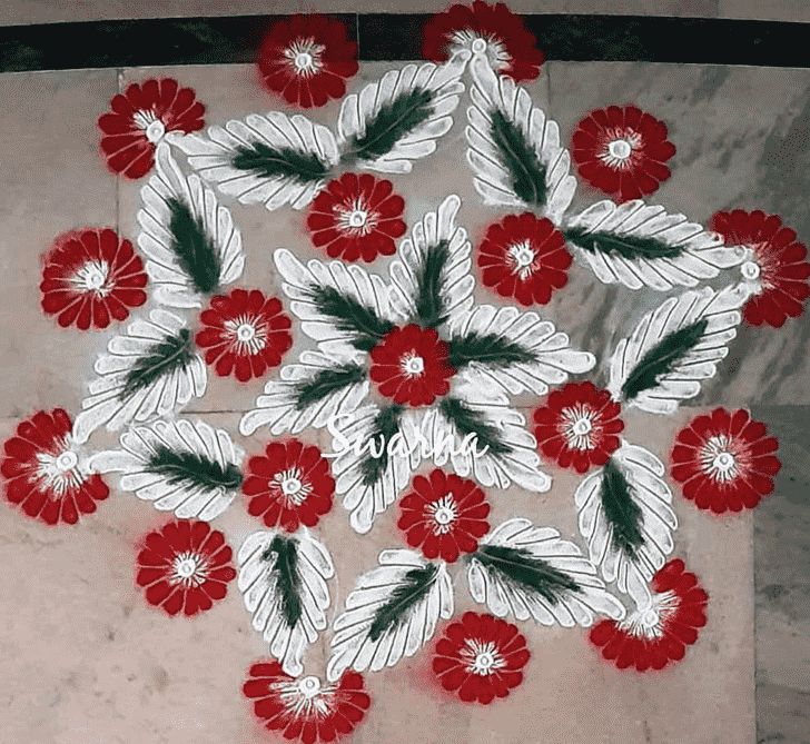 Fair Vishwakarma Puja Rangoli