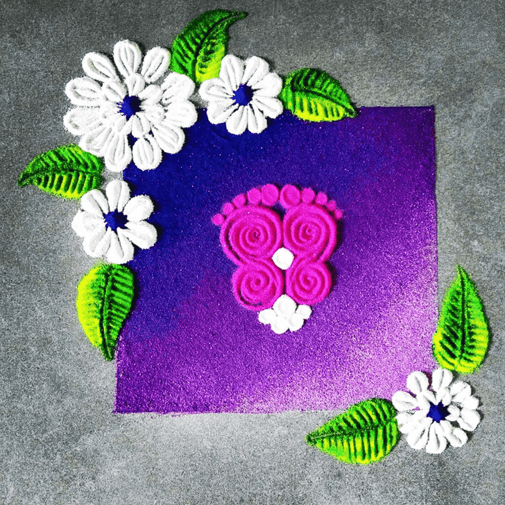 Grand Vishwakarma Puja Rangoli