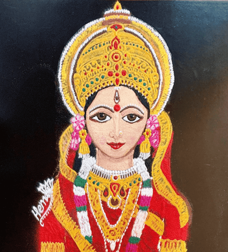 Pretty Vishwakarma Puja Rangoli