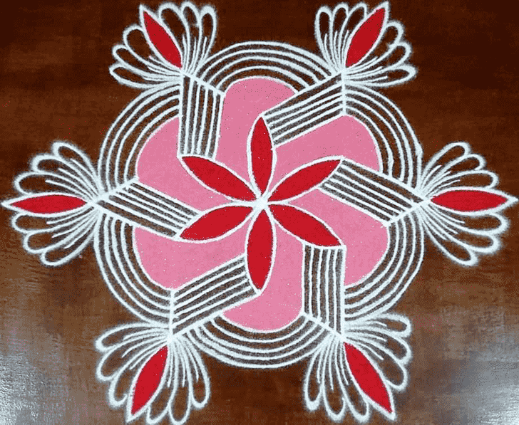 Ravishing Vishwakarma Puja Rangoli