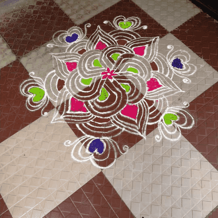 Dazzling Vrischika Sankranti Rangoli