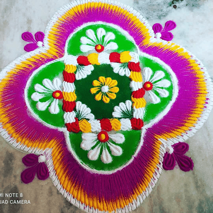 Fine Vrischika Sankranti Rangoli