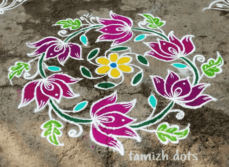 Graceful Vrischika Sankranti Rangoli