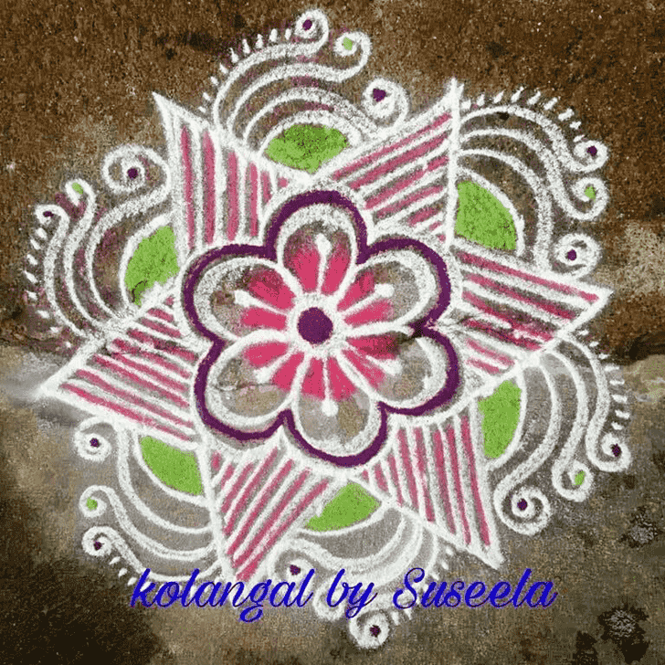 Pleasing Vrischika Sankranti Rangoli