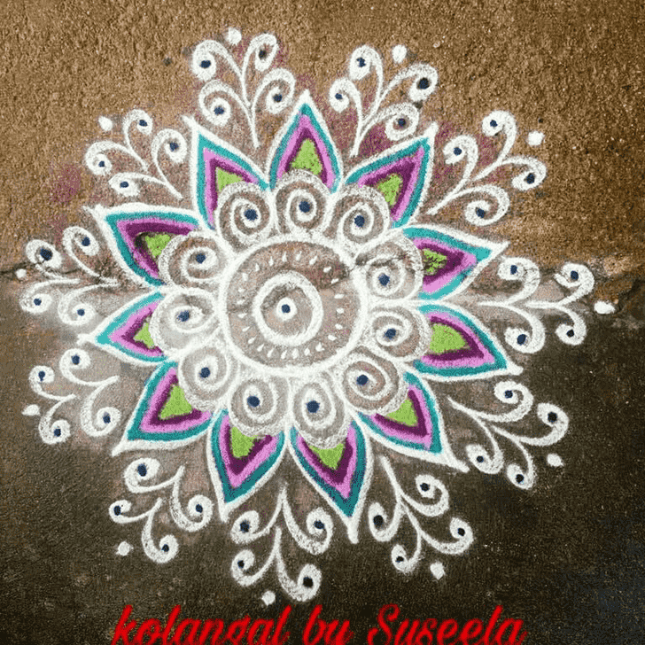 Shapely Vrischika Sankranti Rangoli