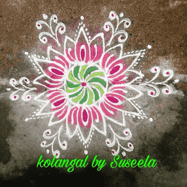 Slightly Vrischika Sankranti Rangoli