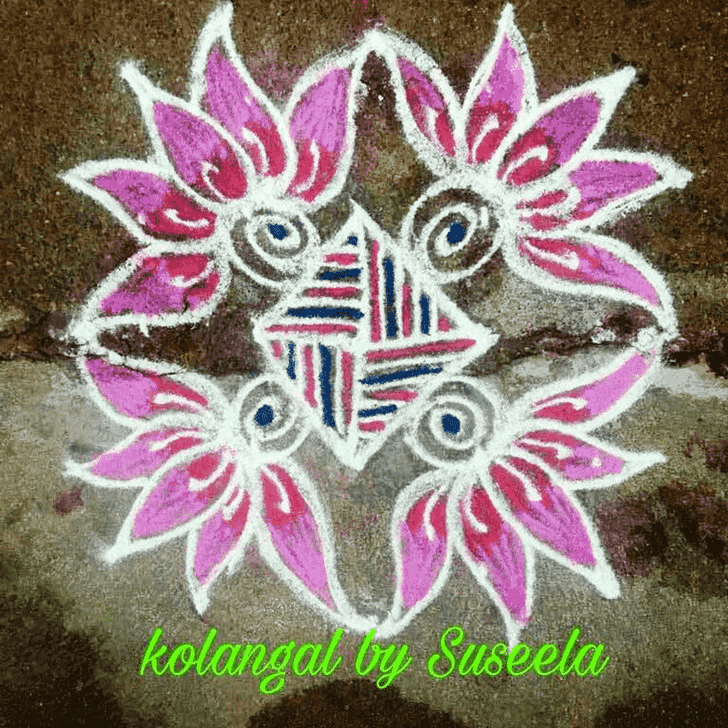 Wonderful Vrischika Sankranti Rangoli Design