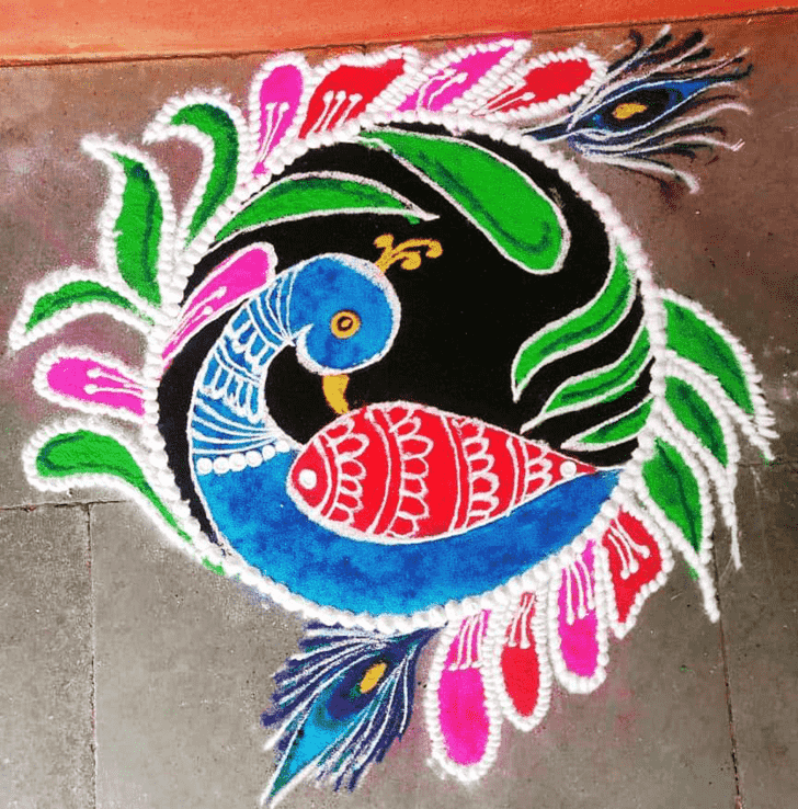 Beauteous Vrishabha Sankranti Rangoli