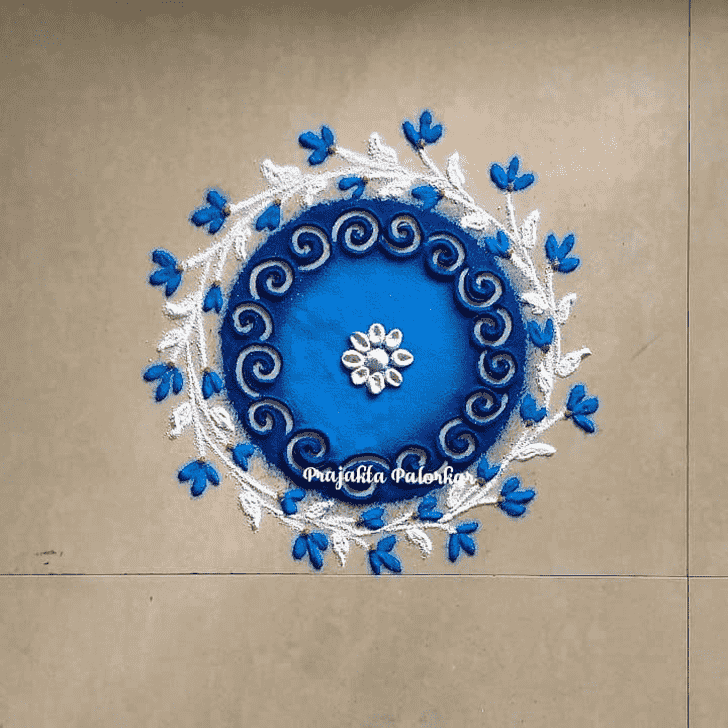 Comely Vrishabha Sankranti Rangoli