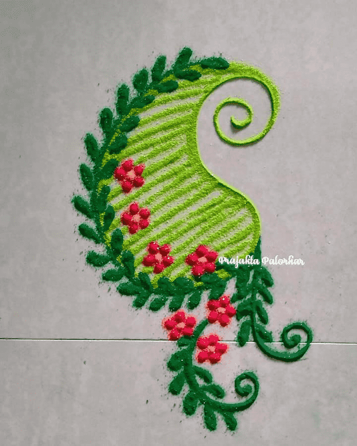 Dazzling Vrishabha Sankranti Rangoli