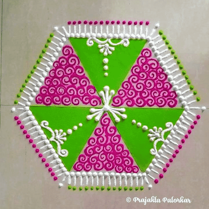 Excellent Vrishabha Sankranti Rangoli