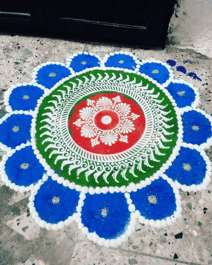 Marvelous Vrishabha Sankranti Rangoli