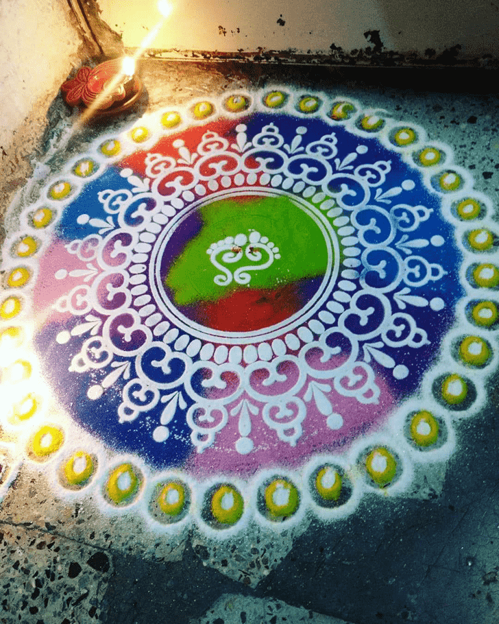 Nice Vrishabha Sankranti Rangoli