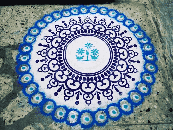 Ravishing Vrishabha Sankranti Rangoli