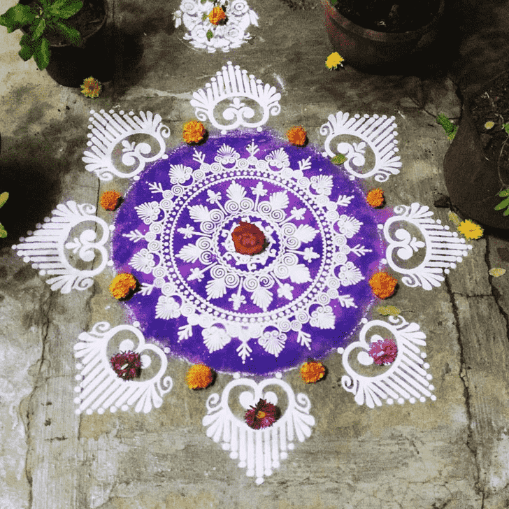 Shapely Vrishabha Sankranti Rangoli