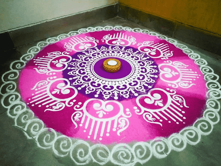 Stunning Vrishabha Sankranti Rangoli