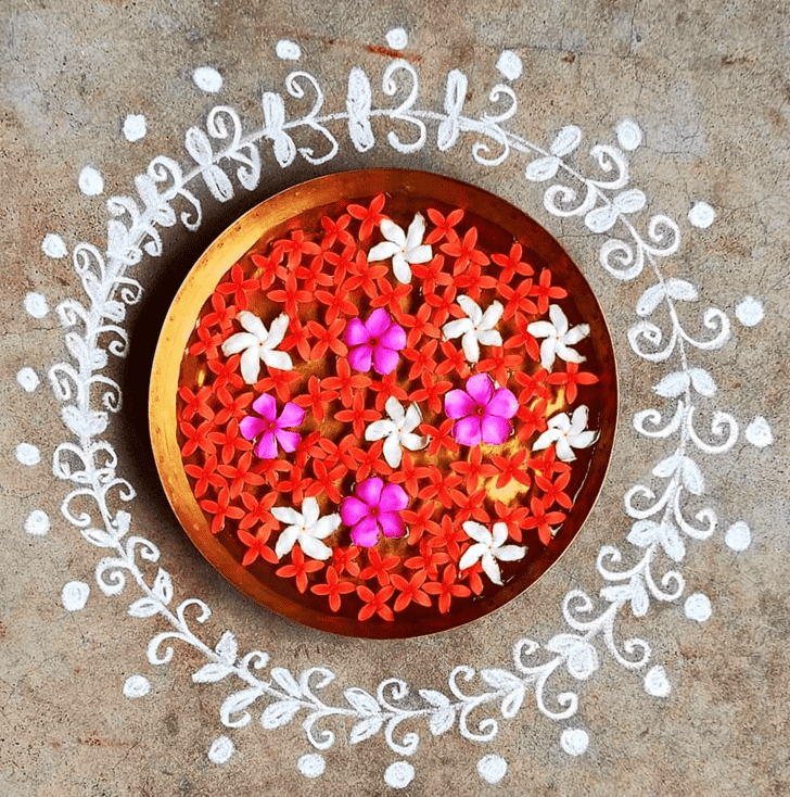 Enticing Water Rangoli