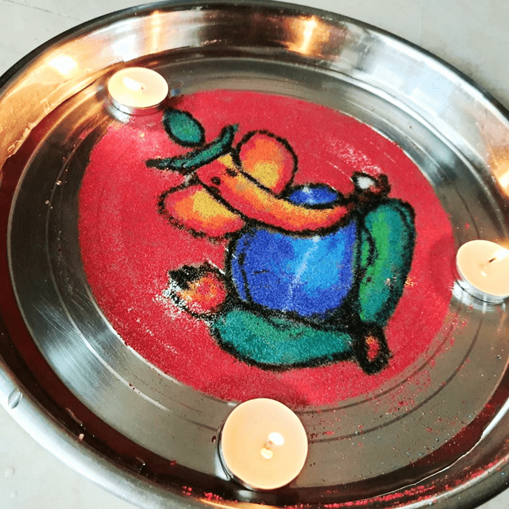 Resplendent Water Rangoli