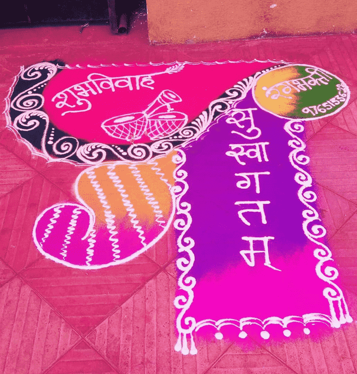 Delicate Wedding Rangoli